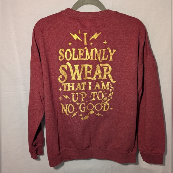 Harry Potter Pullover Sweatshirt, Maroon, Large - Picture 4 of 6